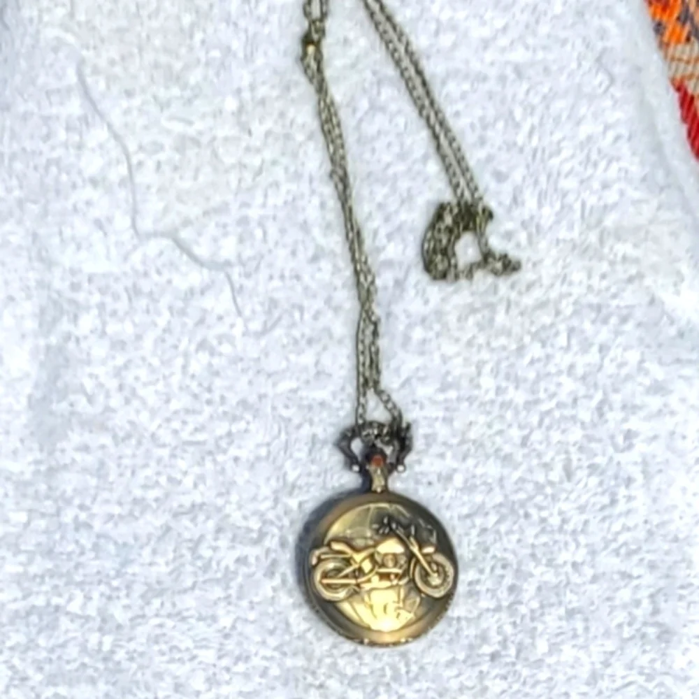Strada Bronze Quartz Pocket Watch Motorcycle World
